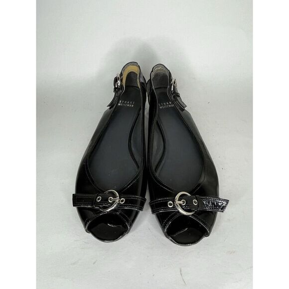 Stuart Weitzman Black Flats with Buckle Detail - Picture 12 of 12